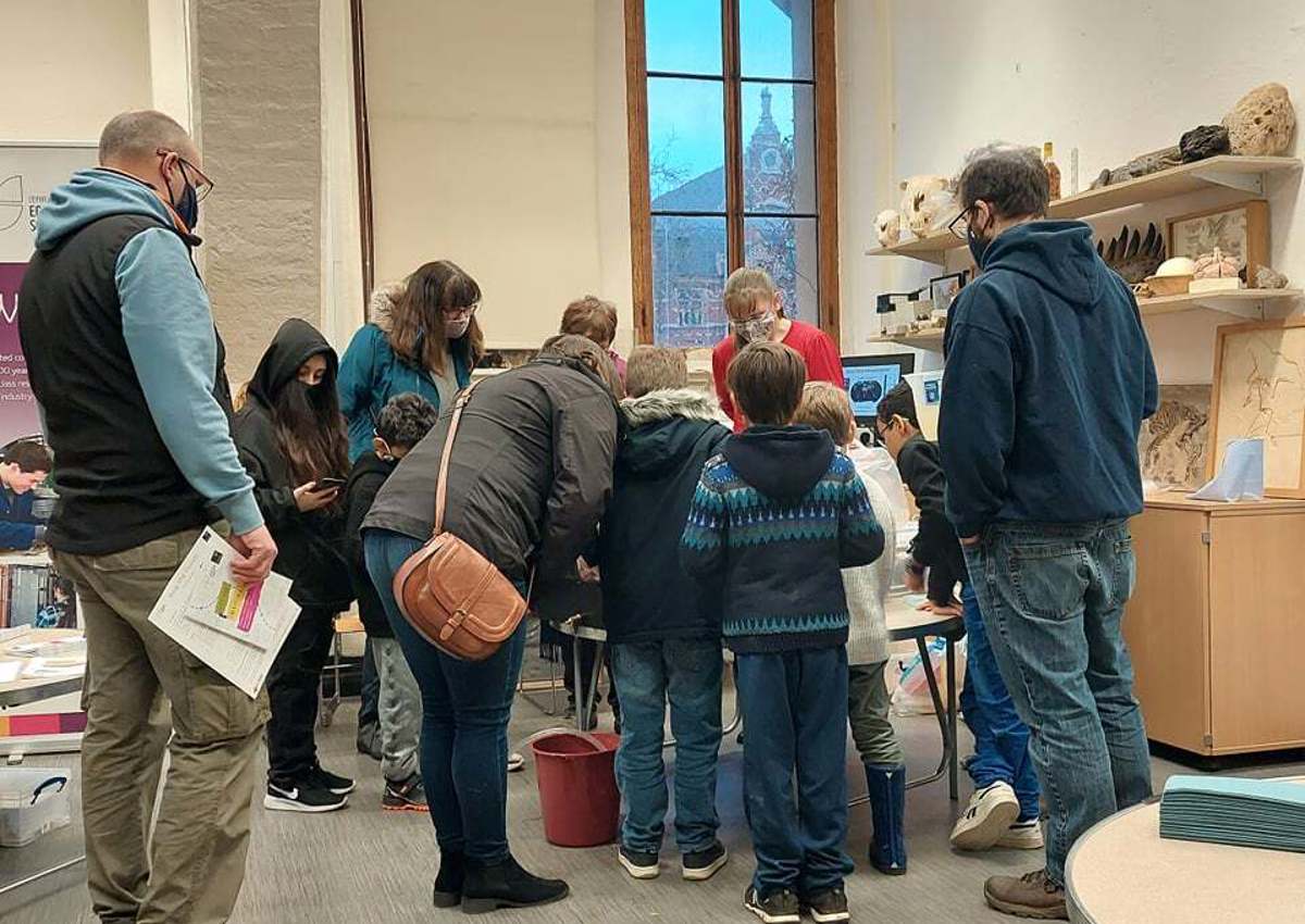 Hands-on Stop the Flood activity at Super Science Saturday Nov 2021