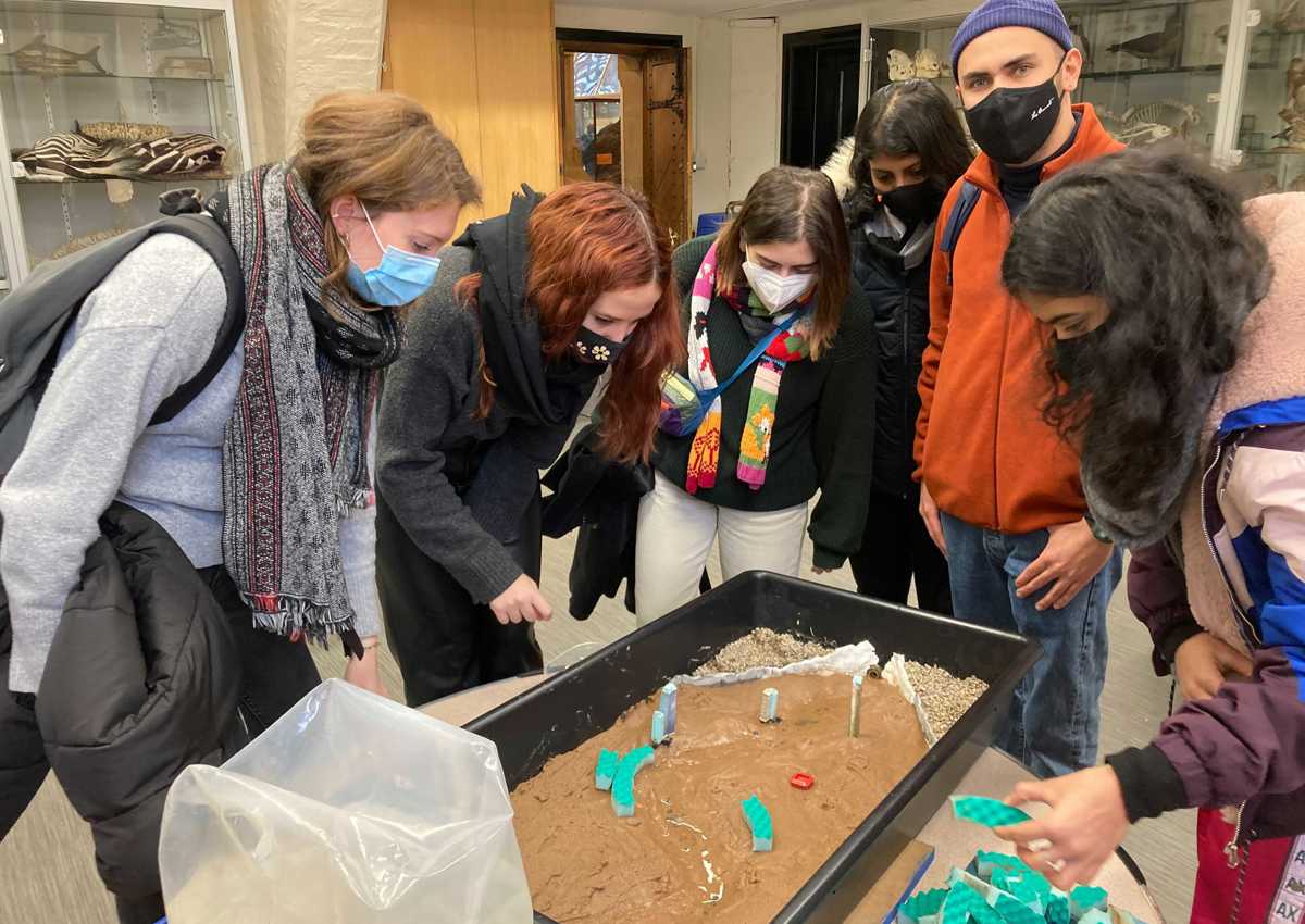 Hands-on Stop the Flood activity at Super Science Saturday Nov 2021